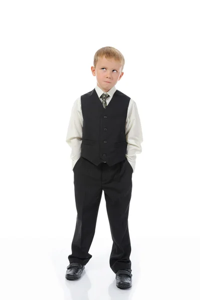 Αγόρι στο μόδας κοστούμι — Φωτογραφία Αρχείου