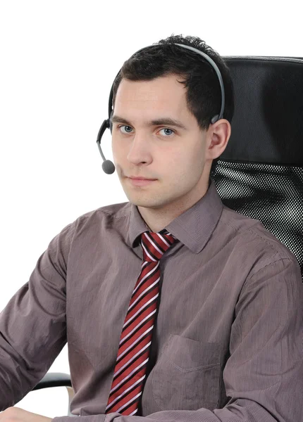 Man met een headset — Stockfoto