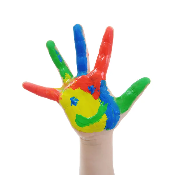 Criança pintada à mão — Fotografia de Stock