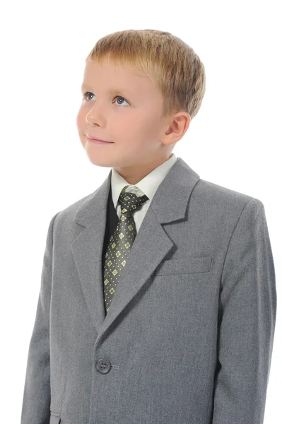 Niño en un traje de negocios — Foto de Stock