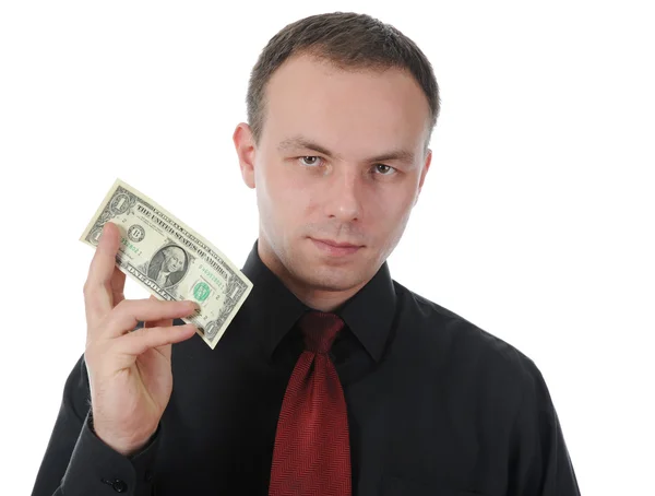 Dollar Bill Dans Une Poche Chemise Homme Affaires — Photo
