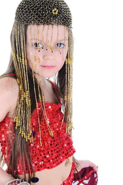 Portret van een meisje in dans kostuum. — Stockfoto