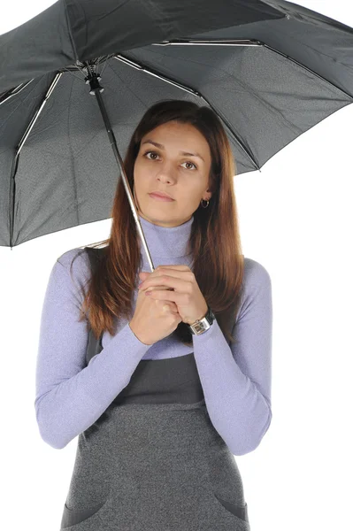 Bild eines Geschäftsmannes mit Regenschirm — Stockfoto