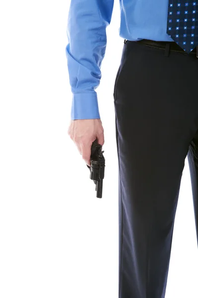 Hombre sosteniendo un arma — Foto de Stock