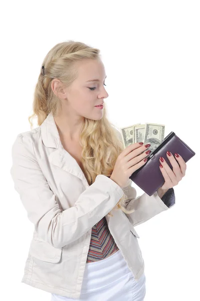 Γυναίκα με λεφτά — Φωτογραφία Αρχείου
