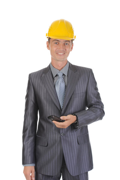 Бизнесмен разговаривает по телефону