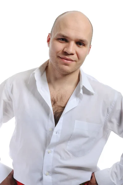 Man i vit skjorta — Stockfoto