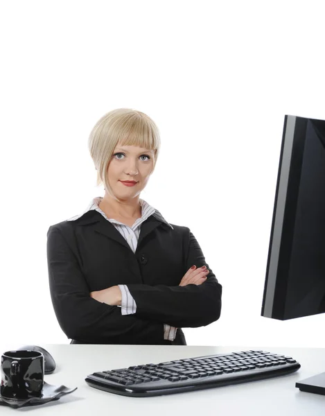 Beautiful office worker. Royalty Free Stock Photos