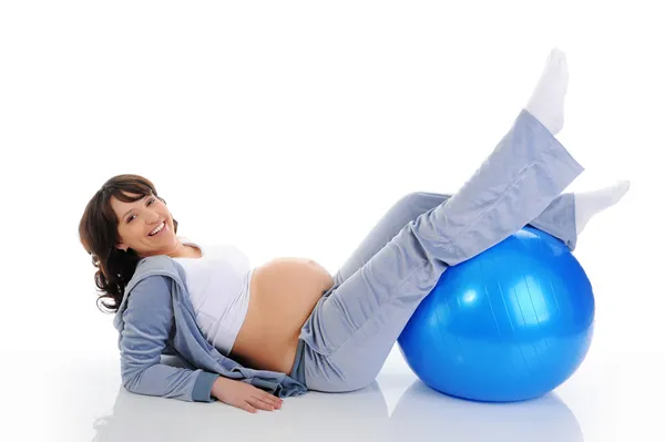 Красивая беременная женщина Лицензионные Стоковые Фото