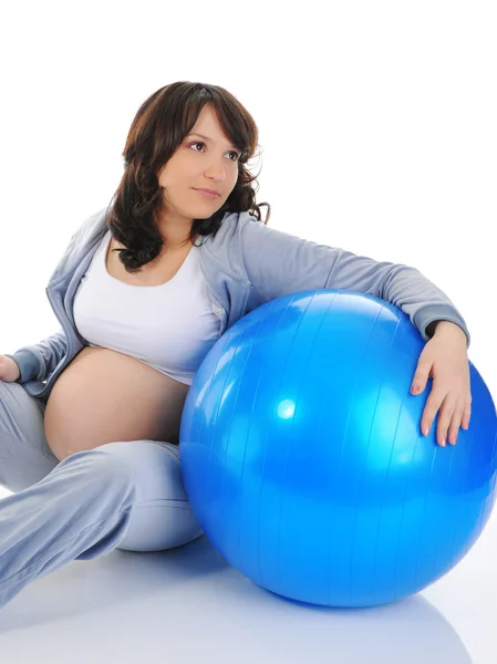 Gyönyörű terhes nő. Stock Fotó