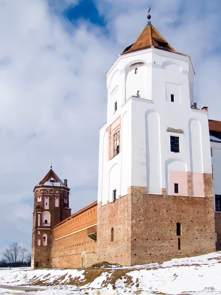 Belorus, fortress, battlement, tower Stock Photo