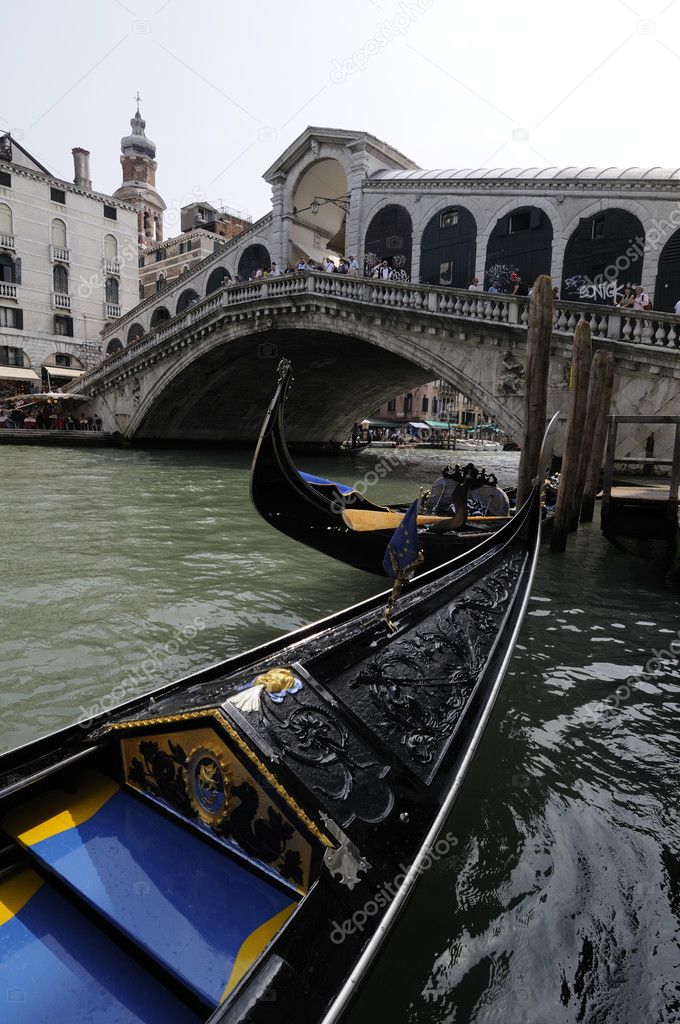 Rialto bridge in Venice .
