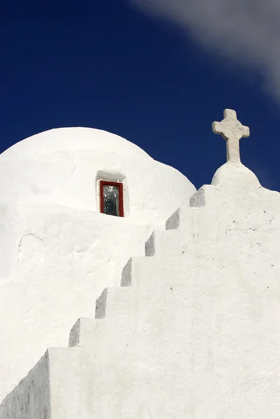 Kościół Panagia doskonałym. Mykonos. — Zdjęcie stockowe