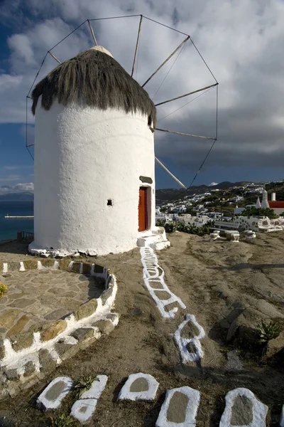 Molino de viento Mykonos Grecia . —  Fotos de Stock