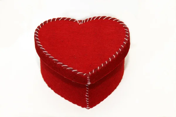 stock image Heart shape gift box