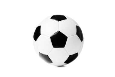 futbol topu beyaz arkaplanda izole edildi