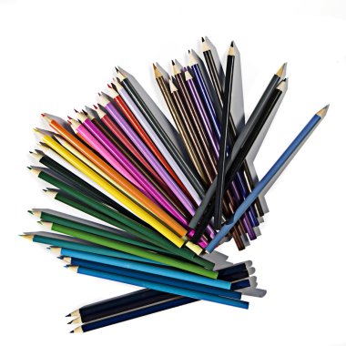 Set of colour pencils clipart