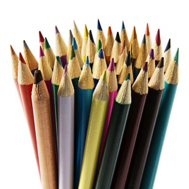 Set of colour pencils clipart