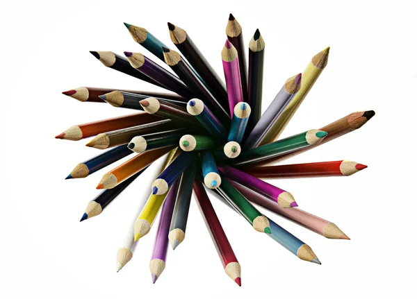 Uppsättning färg pennor — Stockfoto
