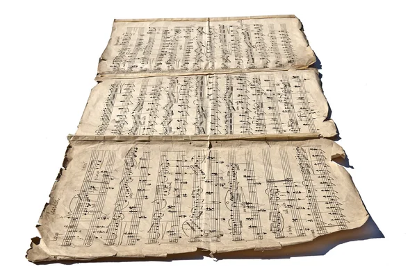 Notas manuscritas antigas — Fotografia de Stock