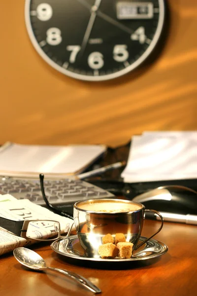 Czas na kawę cappacino mokka — Zdjęcie stockowe