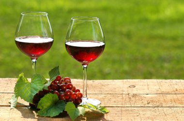 Wine on a summer day clipart