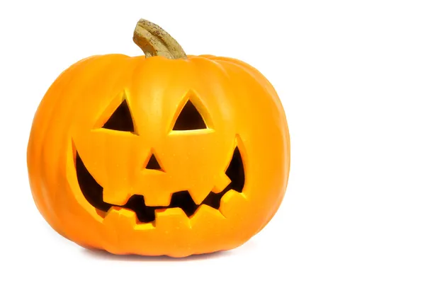 Dýně s halloween frázemi na bílém — Stock fotografie