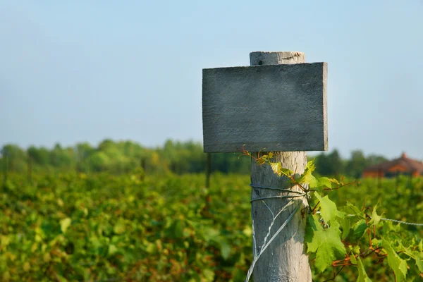 Vineyard wood sign — Stock Photo, Image