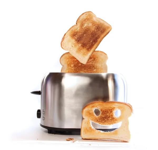 Tost makinesi dilim tost — Stok fotoğraf
