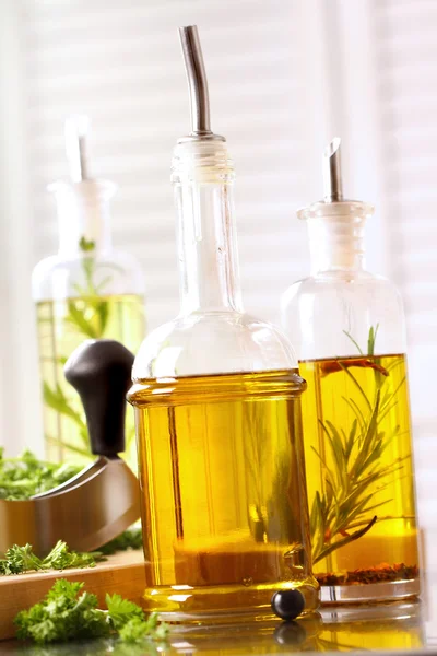 Sortiment an Olivenölen — Stockfoto