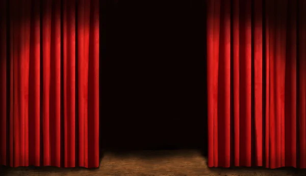Red drapes and dark background — Stock Photo, Image