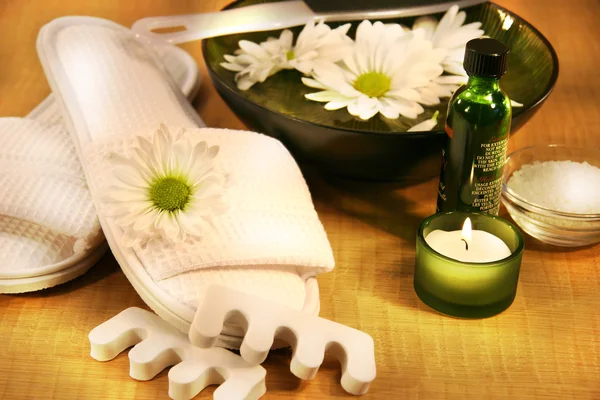 Spa essentials for foot care hygiene — Stock Photo, Image