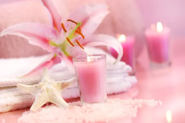 Pink soothing spa feeling — Stock Photo, Image