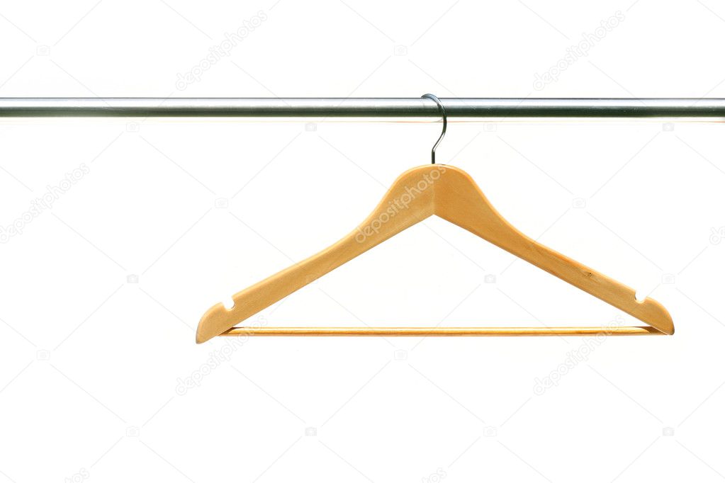 Coathanger on clothes a rail