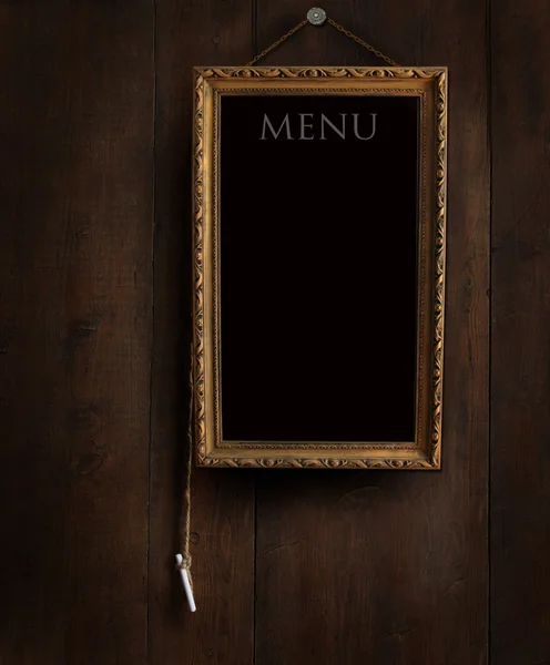 Old chalkboard with copy space for writing menu — Stock Photo, Image