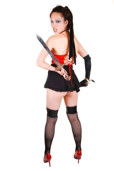 Młody chiński pirat dziewczyna. — Zdjęcie stockowe