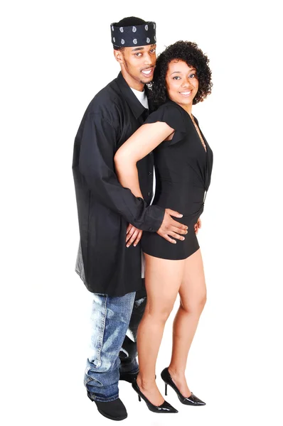 Young Hispanic and black couple. — Stock Photo, Image