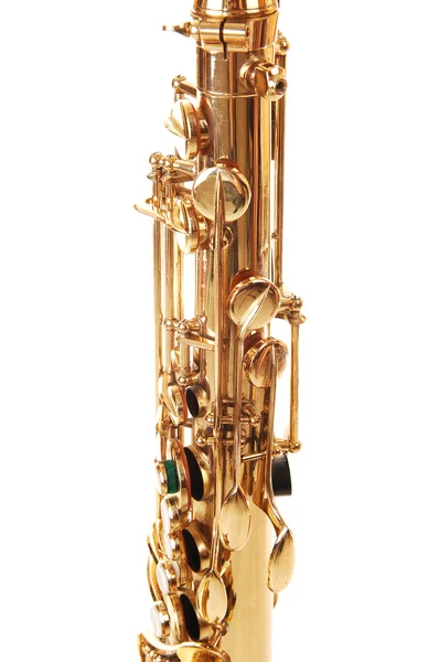 An brass saxophone part. — Stock Photo, Image