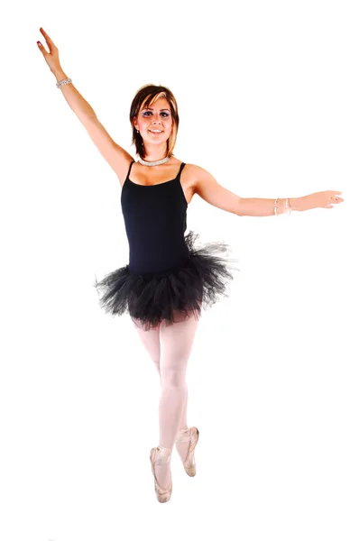 Vacker ung flicka dansa balett. — Stockfoto