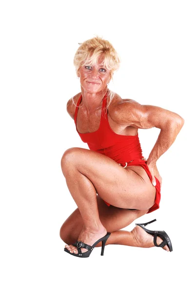 Bodybuilding kvinna. — Stockfoto