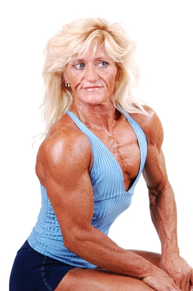 Bodybuilding kvinna. — Stockfoto