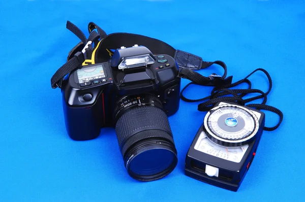 Un appareil photo DSL avec compteur de lumière . — Photo