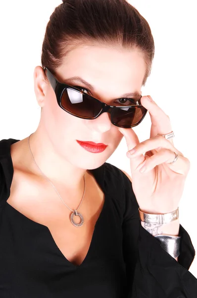 Young woman with sunglasses. — Stock Photo, Image