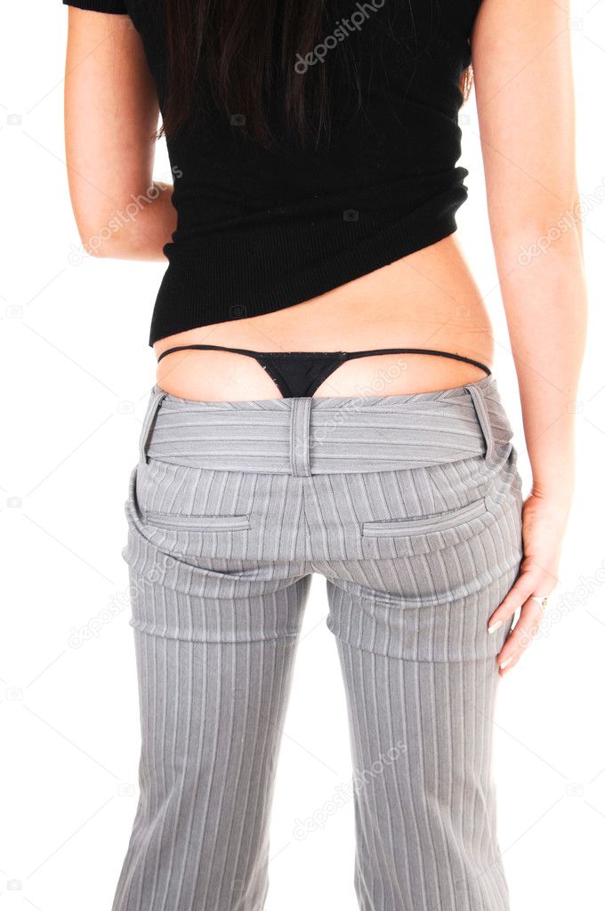 Woman in black thong stock photo. Image of woman, view - 50617262