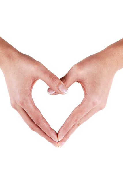 stock image Hands building an heart.