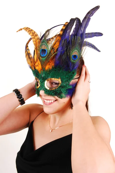 A lovely woman with a mask. — Stock Photo, Image