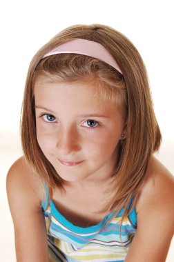 Pretty blond girl. clipart