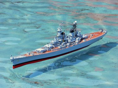 Model warship clipart