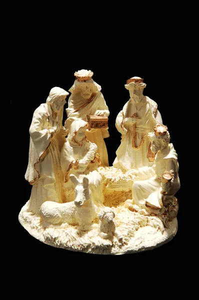 A small porcelain nativity. — Stock Photo, Image