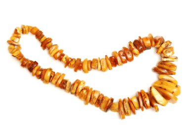 Amber necklace. clipart